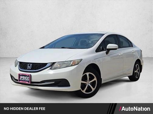 White 2015 Honda Civic SE