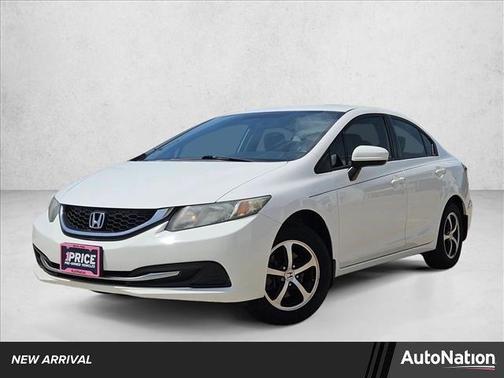 White 2015 Honda Civic SE