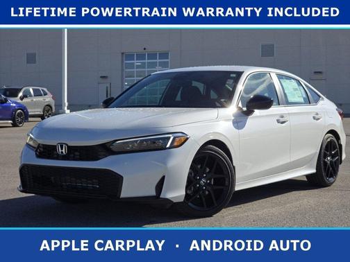 Platinum White Pearl 2026 Honda Civic Sport