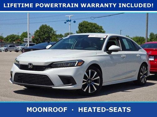Platinum White Pearl 2022 Honda Civic EX