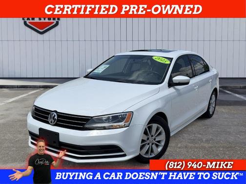 Pure White 2015 Volkswagen Jetta 2.0L TDI SE w/Connectivity