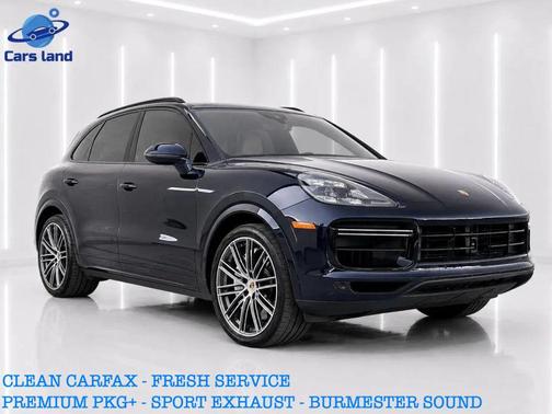 Moonlight Blue Metallic 2021 Porsche Cayenne Turbo