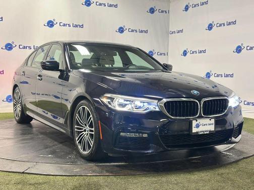 Blue 2017 BMW 540 540i Sedan 4D