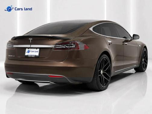 Brown 2012 Tesla Model S Performance