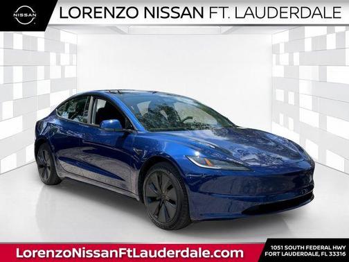 Blue 2025 Tesla Model 3 Long Range