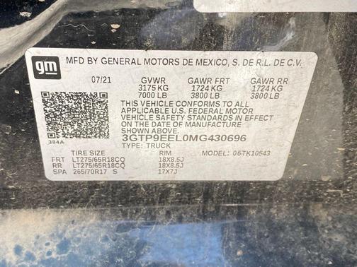 Ebony Twilight Metallic 2021 GMC Sierra 1500 AT4