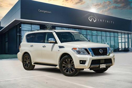 White 2019 Nissan Armada Platinum