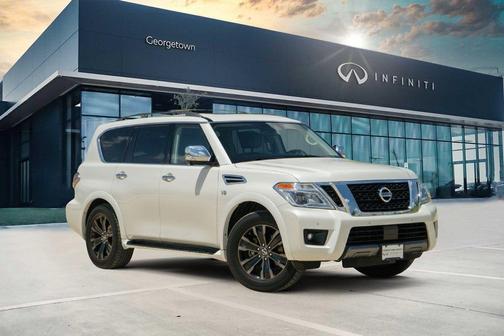White 2019 Nissan Armada Platinum