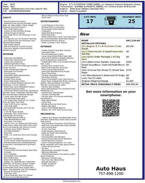 2019 RAM 2500 Big Horn