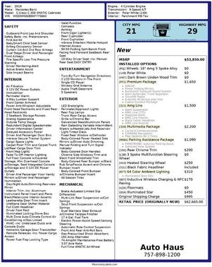 2019 Mercedes-Benz C-Class C 300 4MATIC