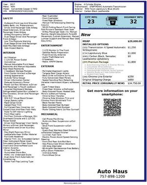 2017 MINI Convertible Cooper S