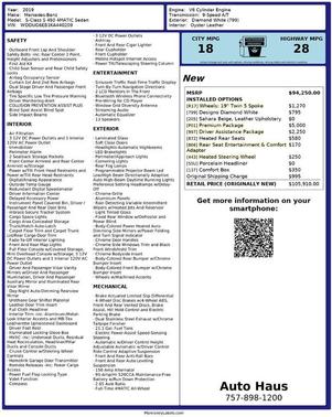 2019 Mercedes-Benz S-Class S 450 4MATIC