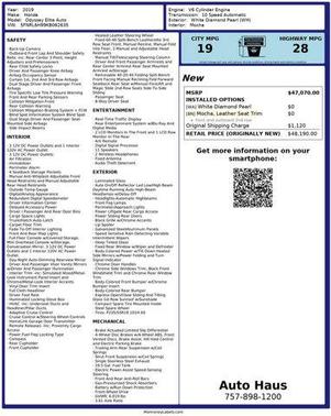 2019 Honda Odyssey Elite