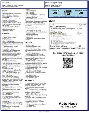 2014 Mercedes-Benz C-Class C 350 Sport