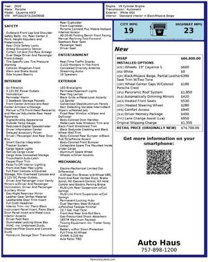 2020 Porsche Cayenne Base