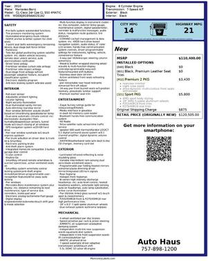 2010 Mercedes-Benz CL-Class CL 550 4MATIC