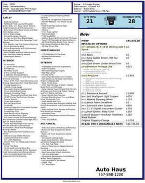 2022 Mercedes-Benz GLC 300 Base 4MATIC