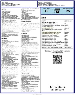 2023 Mercedes-Benz S-Class S 580 4MATIC