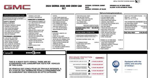 Summit White 2024 GMC Sierra 3500 SLT
