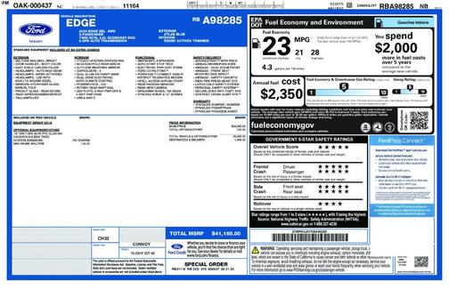 Blue Metallic 2024 Ford Edge SEL