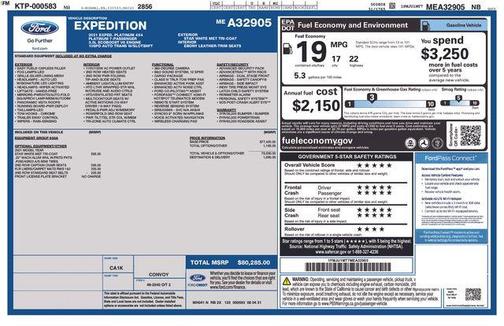 White Metallic 2021 Ford Expedition Platinum