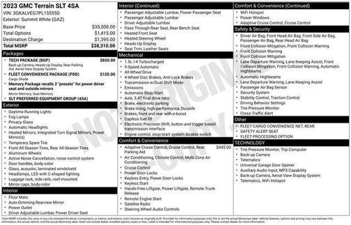 Summit White 2023 GMC Terrain SLT