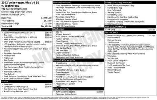 2022 Volkswagen Atlas 3.6L SE w/Technology
