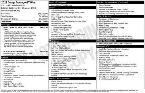 Destroyer Gray Clearcoat 2023 Dodge Durango GT