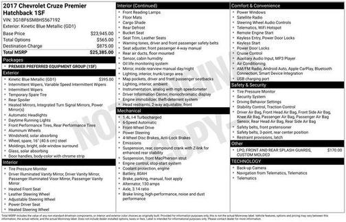 2017 Chevrolet Cruze Premier