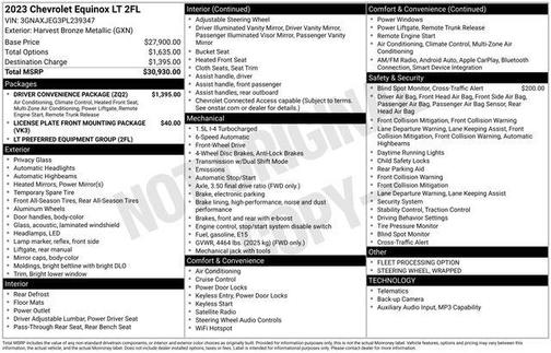 Harvest Gold / Bronze 2023 Chevrolet Equinox 2LT