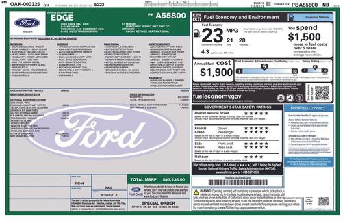 Burgundy 2023 Ford Edge SEL