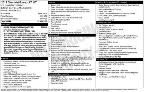 Steel Green Metallic 2013 Chevrolet Equinox 1LT