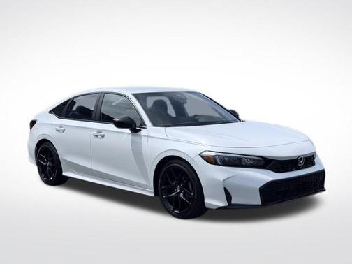Platinum White Pearl 2025 Honda Civic Sport