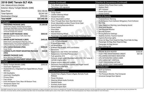 Ebony Twilight Metallic 2018 GMC Terrain SLT