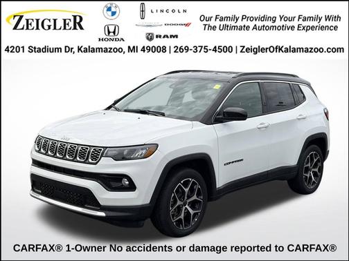 Bright White Clearcoat 2025 Jeep Compass Limited