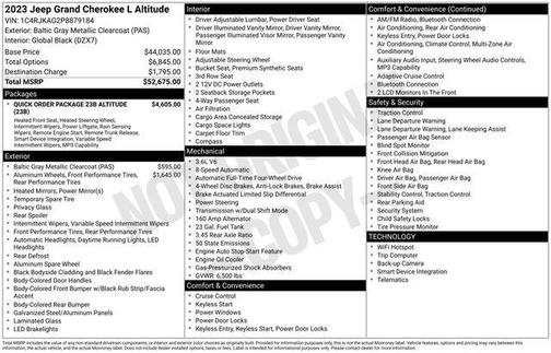 Metallic 2023 Jeep Grand Cherokee L Laredo