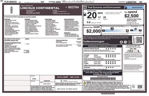 2020 Lincoln Continental Reserve