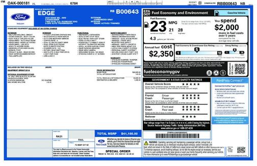 Gray Metallic 2024 Ford Edge SEL