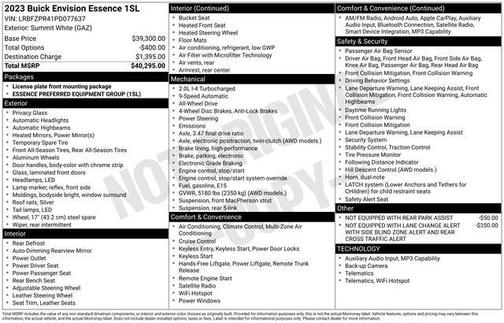 Summit White 2023 Buick Envision Essence
