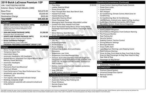 2019 Buick LaCrosse Premium