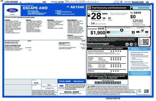 Silver Metallic 2025 Ford Escape Active