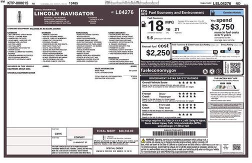 Black 2020 Lincoln Navigator L Reserve