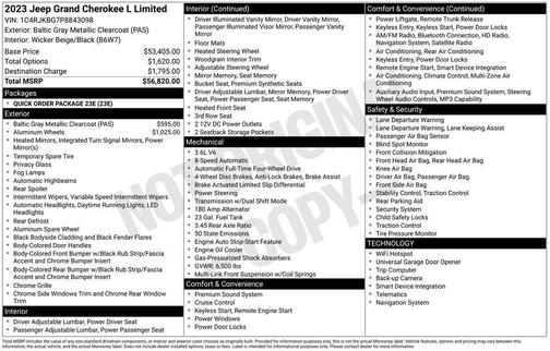 Metallic 2023 Jeep Grand Cherokee L Limited
