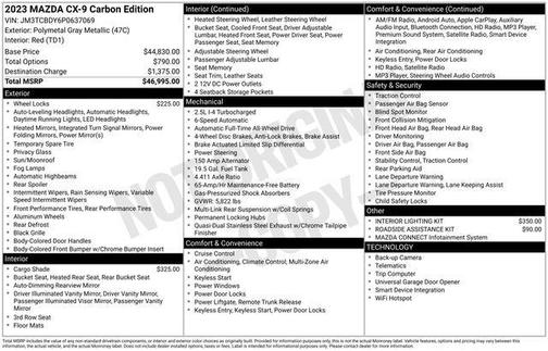 2023 Mazda CX-9 Carbon Edition