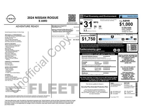 Brilliant Silver Metallic 2024 Nissan Rogue S
