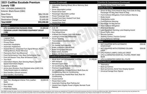 2021 Cadillac Escalade Premium Luxury