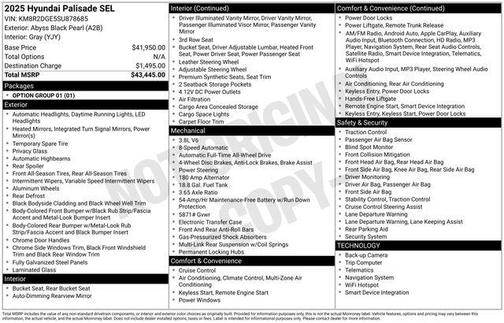 2025 Hyundai PALISADE SEL