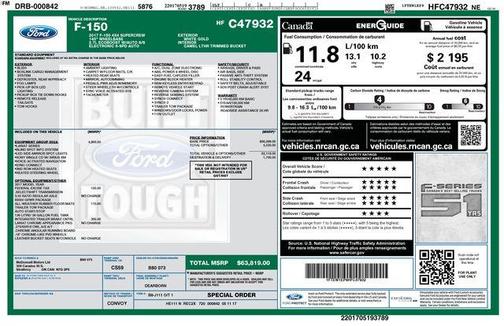White Gold 2017 Ford F-150 Lariat