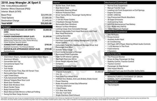 2018 Jeep Wrangler JK Sport