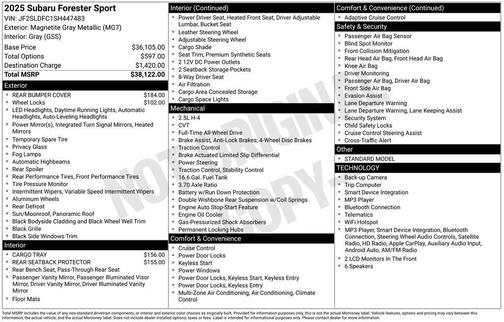 Magnetite Gray Metallic 2025 Subaru Forester Sport